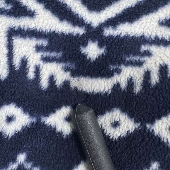 Lauren Ralph Lauren Fleece Aztec Nordic Sweater Quarter Zip Pullover Size PM - Picture 10 of 10